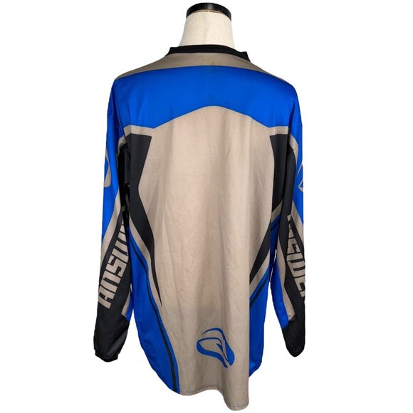Answer Racing XL Y2K Motocross Jersey Blue & Gray Long Sleeve Lightweight - Picture 3 of 14